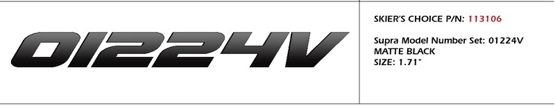 Decal, Supra, 01224V, Black