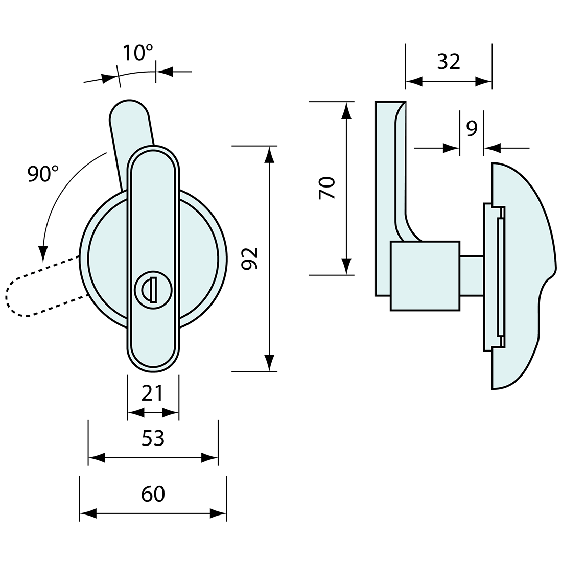 Canopy Window Latch Lockable