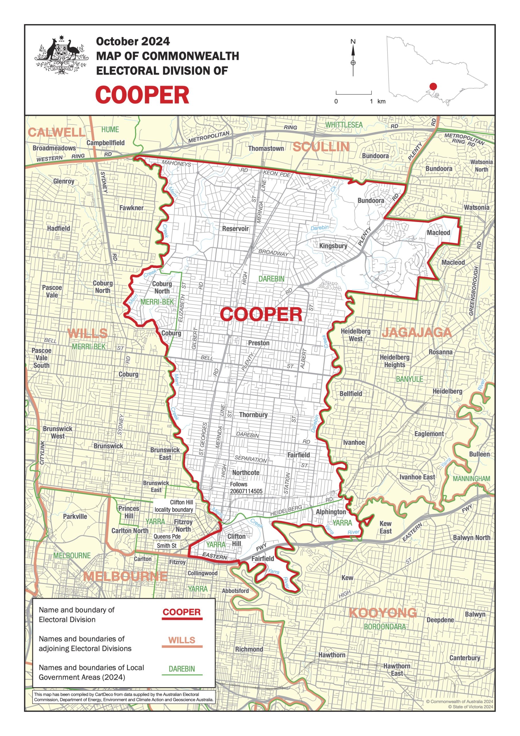 AEC Map of Electoral Division of Cooper