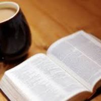Coffee and a Bible cover
