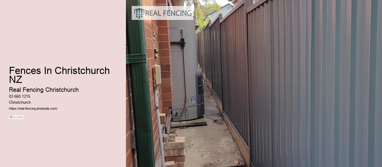 Fences In Christchurch NZ