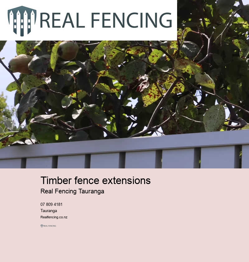 Timber fence extensions