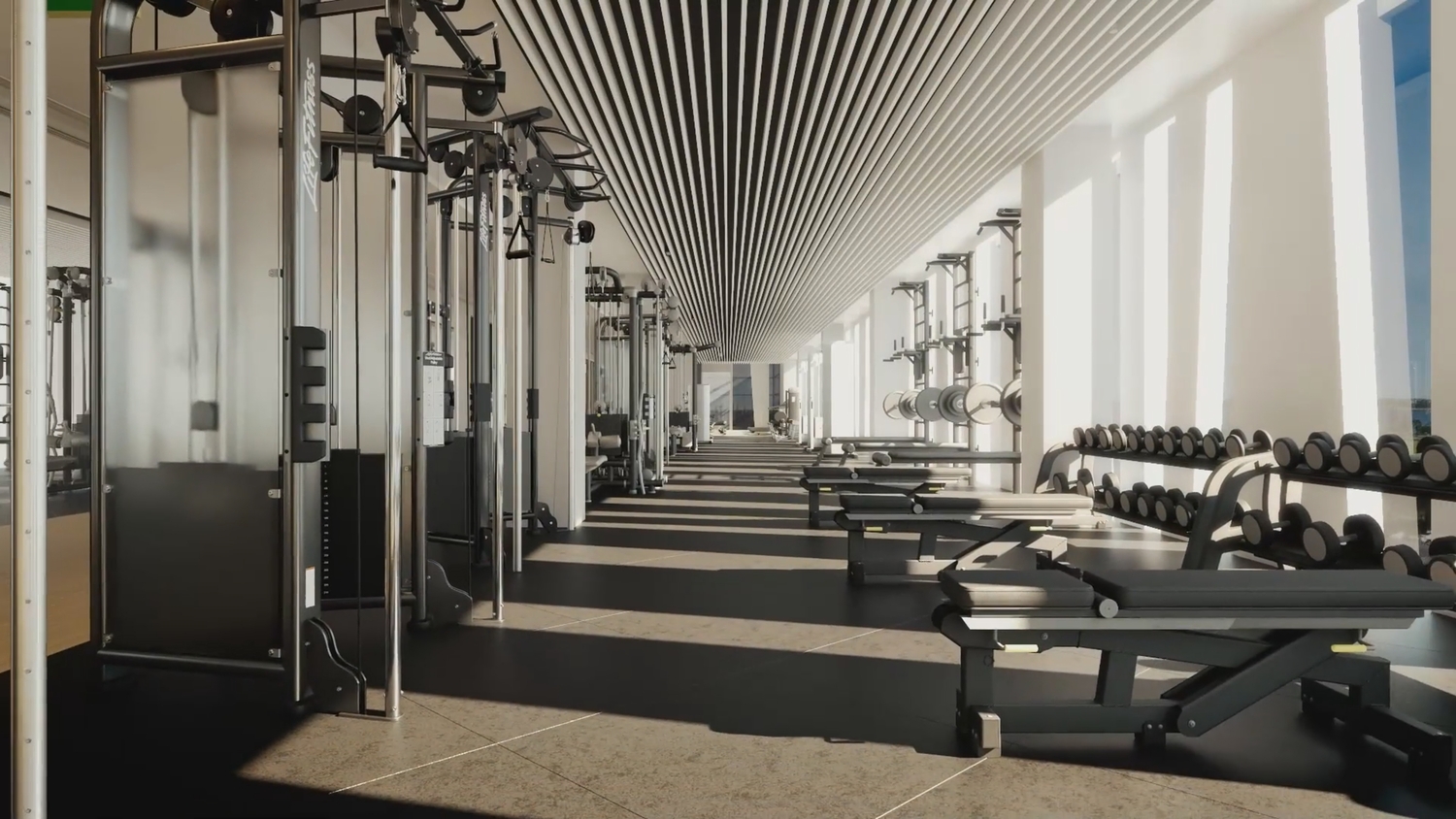 Lobby, Indoors, Room, Corridor, Building, Floor, Flooring, Architecture, Lighting, Office Building