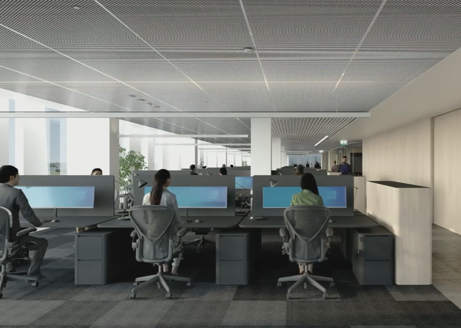 Chair, Furniture, Person, Office, Indoors, Table, Desk, Computer, Electronics, Monitor