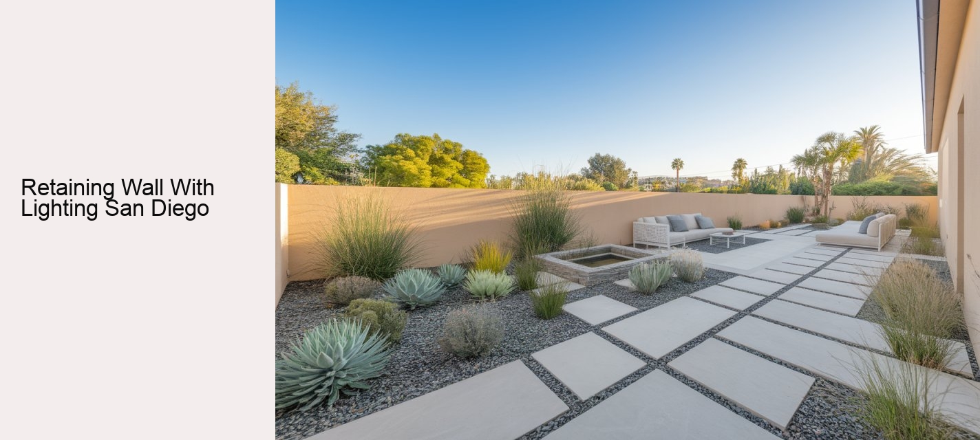 Retaining Wall With Lighting San Diego