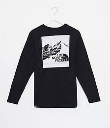 The North Face Mountain Graphic long-sleeved T-shirt in black Exclusive to ASOS