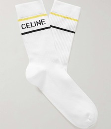 Striped Cotton-Blend Socks