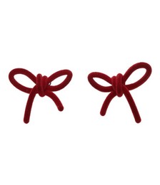 SSENSE Exclusive Red YVMIN Edition Bow Earrings