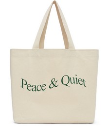 Beige Wordmark Tote