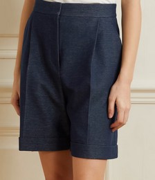 Luchino Cotton-Blend Chambray Shorts