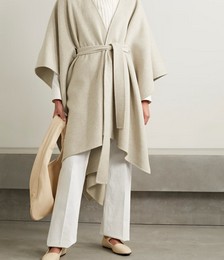 Toba Belted Wool And Cashmere-Blend Poncho