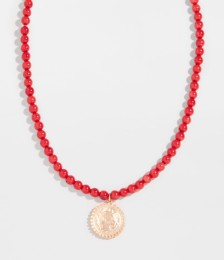 Beaded Coin Necklace