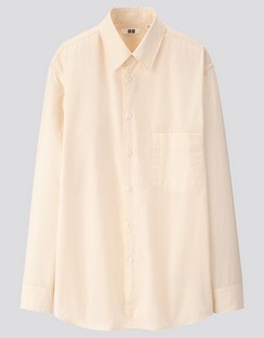 U Cotton regular collar L/S shirt