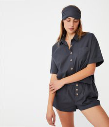 Washed Woven Sleep Set