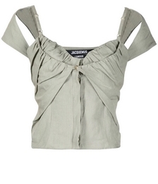 Layered Linen-blend Top