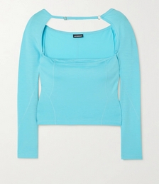 Lucciu Cutout Stretch-Lyocell Top