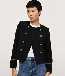 Double-breasted Jacket with Buttons