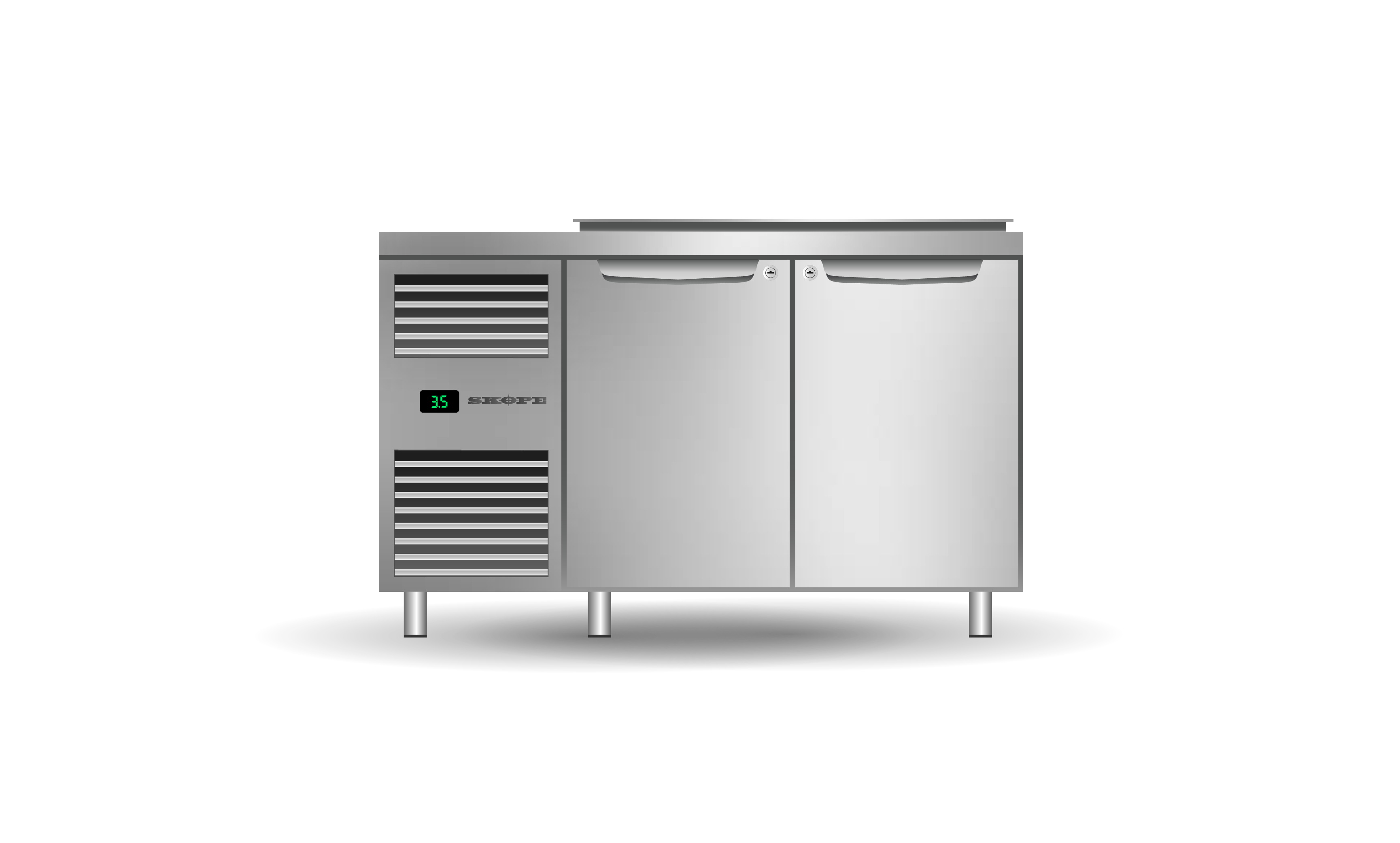 Similar item to Skope PG250Prep-2 Pegasus Pg250Prep 2 2 Door Preparation Fridge 11 - 1331 x 700 x 751mm