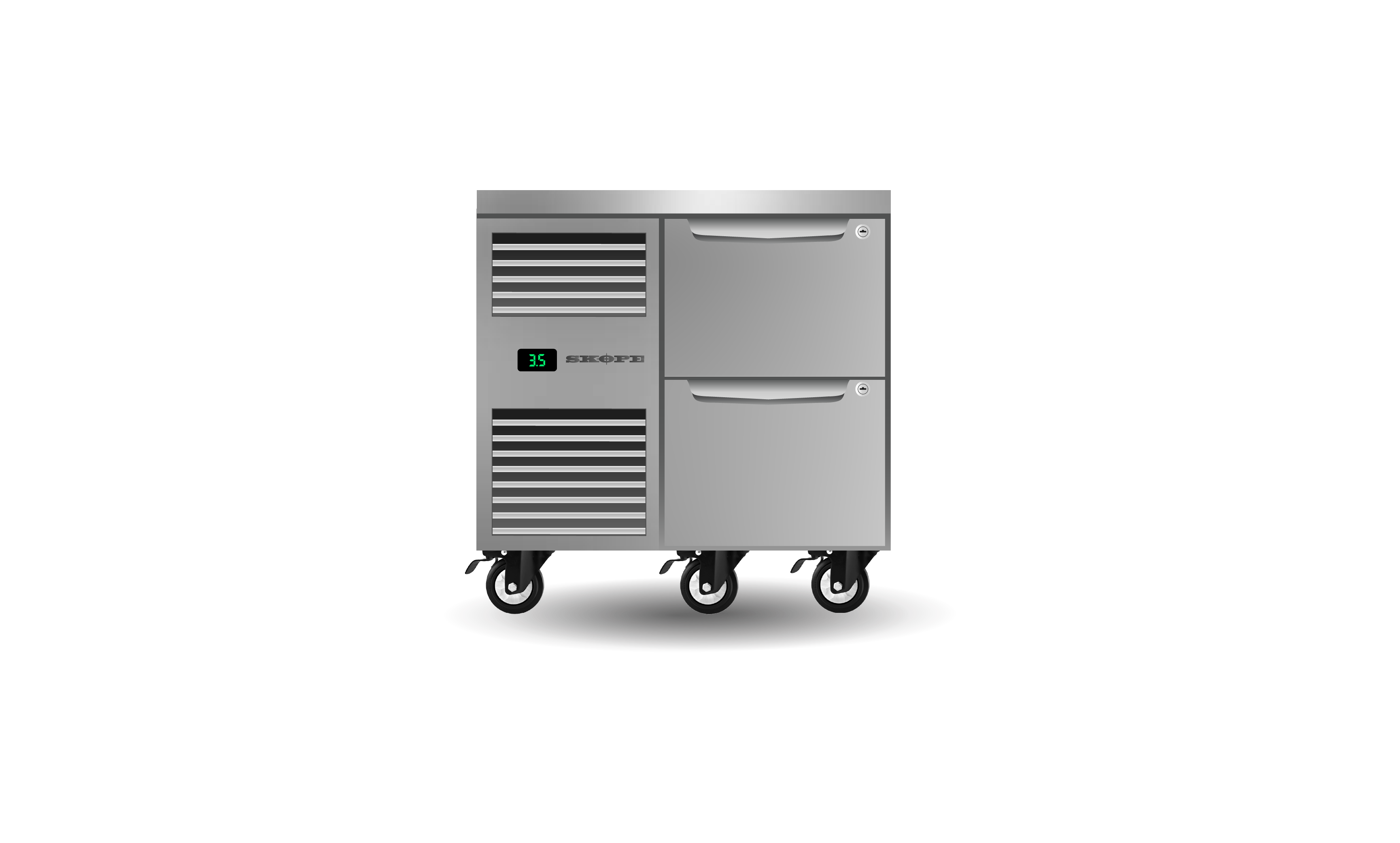 Similar item to Skope PGLL150r Pegasus 2 Drawer 1 1 And 2 1 Underbench Gn Remote Fridge - 1200 x 700 x 520mm