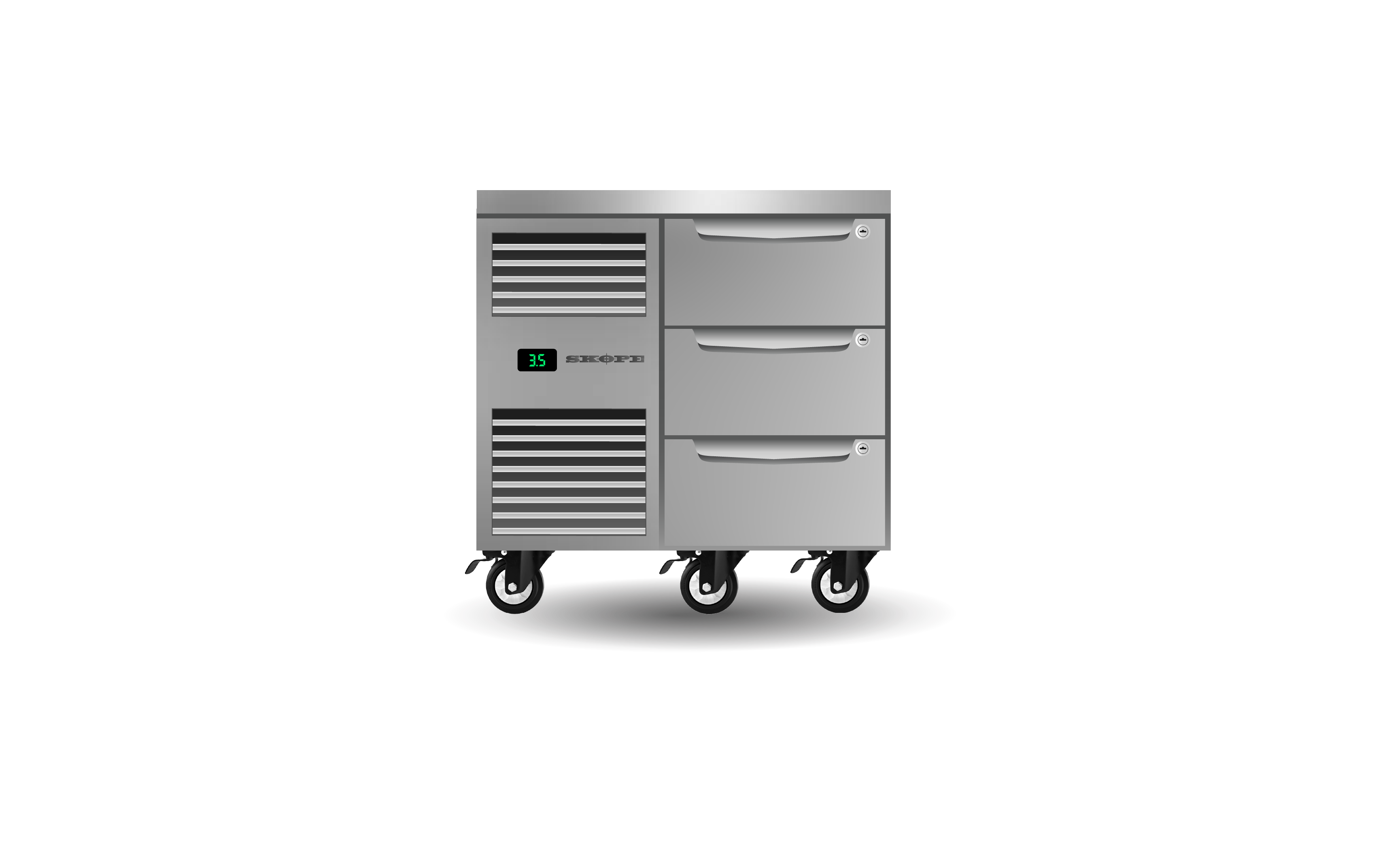 Skope PG11.UBR.1.D3 Three Drawer, One Bay, Underbench GN 1/1 Fridge