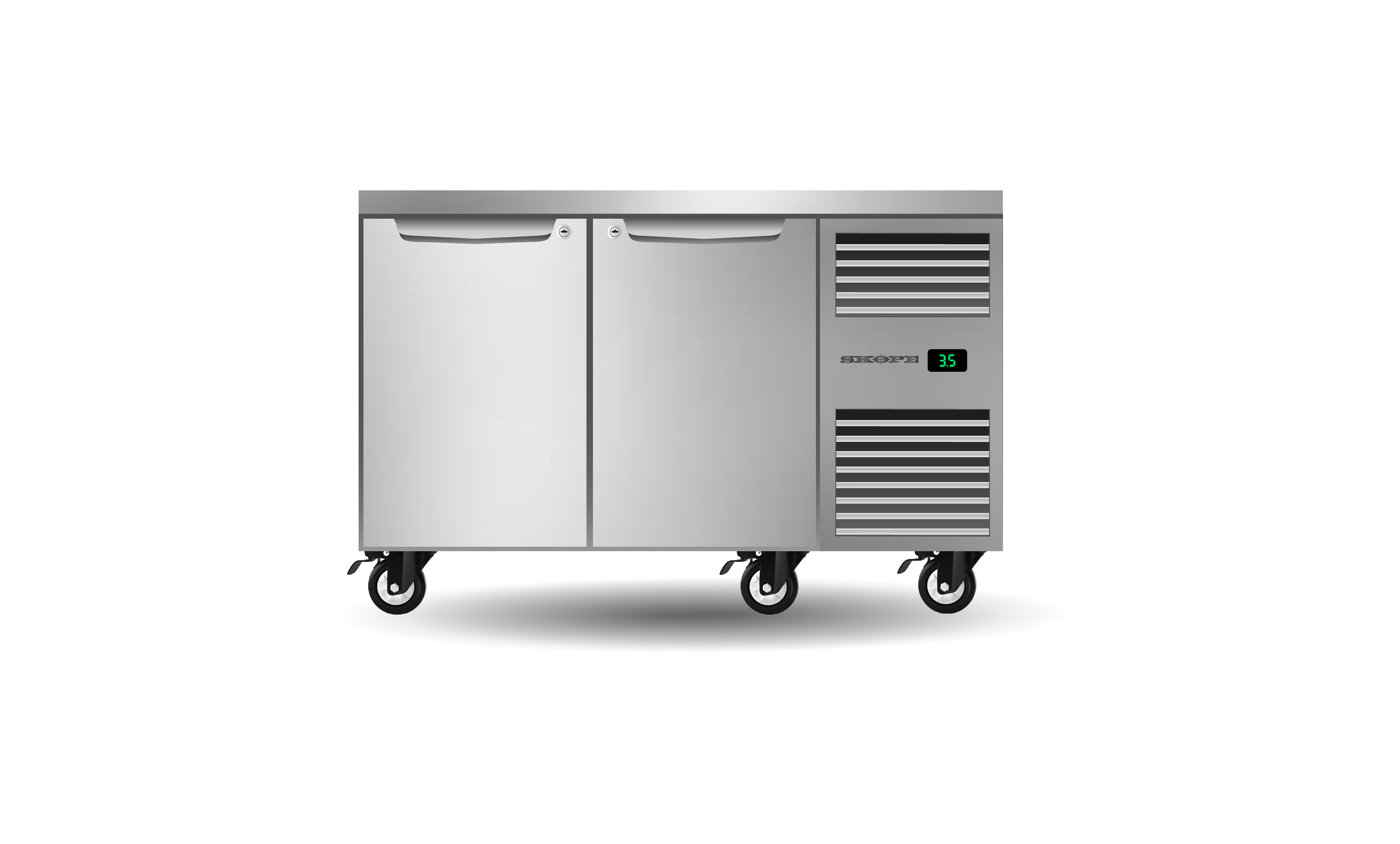 Skope PG11.UBR.2.SD.RH Two Solid Door Underbench GN 1/1 Right Hand Fridge