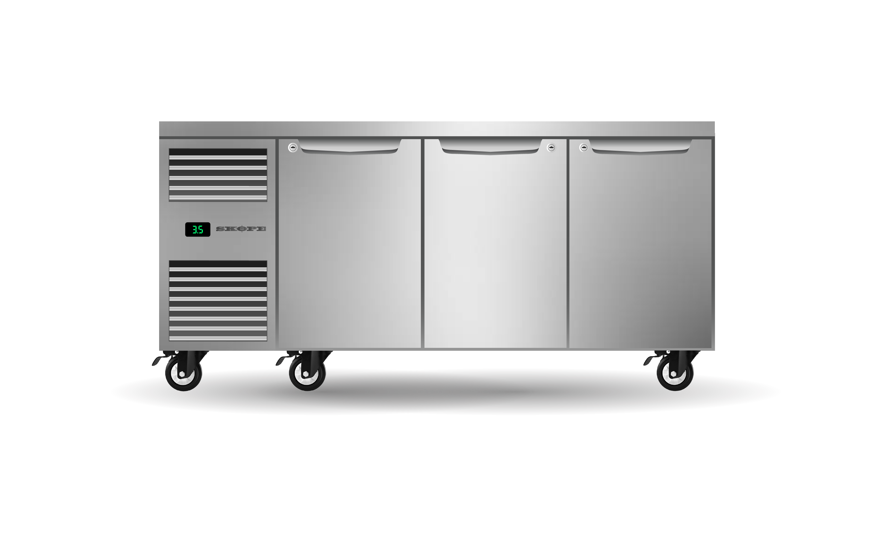 Skope PG11.UBR.3.SD Three Solid Door Underbench GN 1/1 Fridge