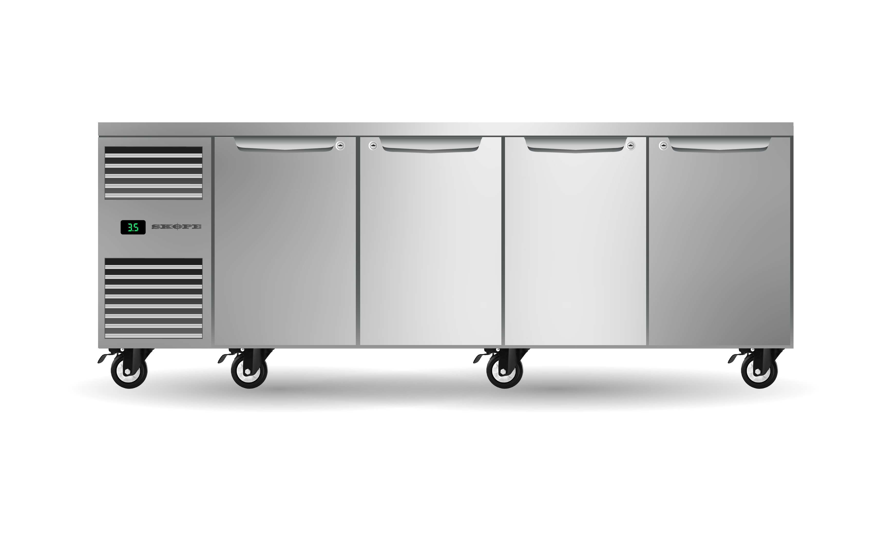 Skope PG11.UBR.4.SD Four Solid Door Underbench GN 1/1 Fridge