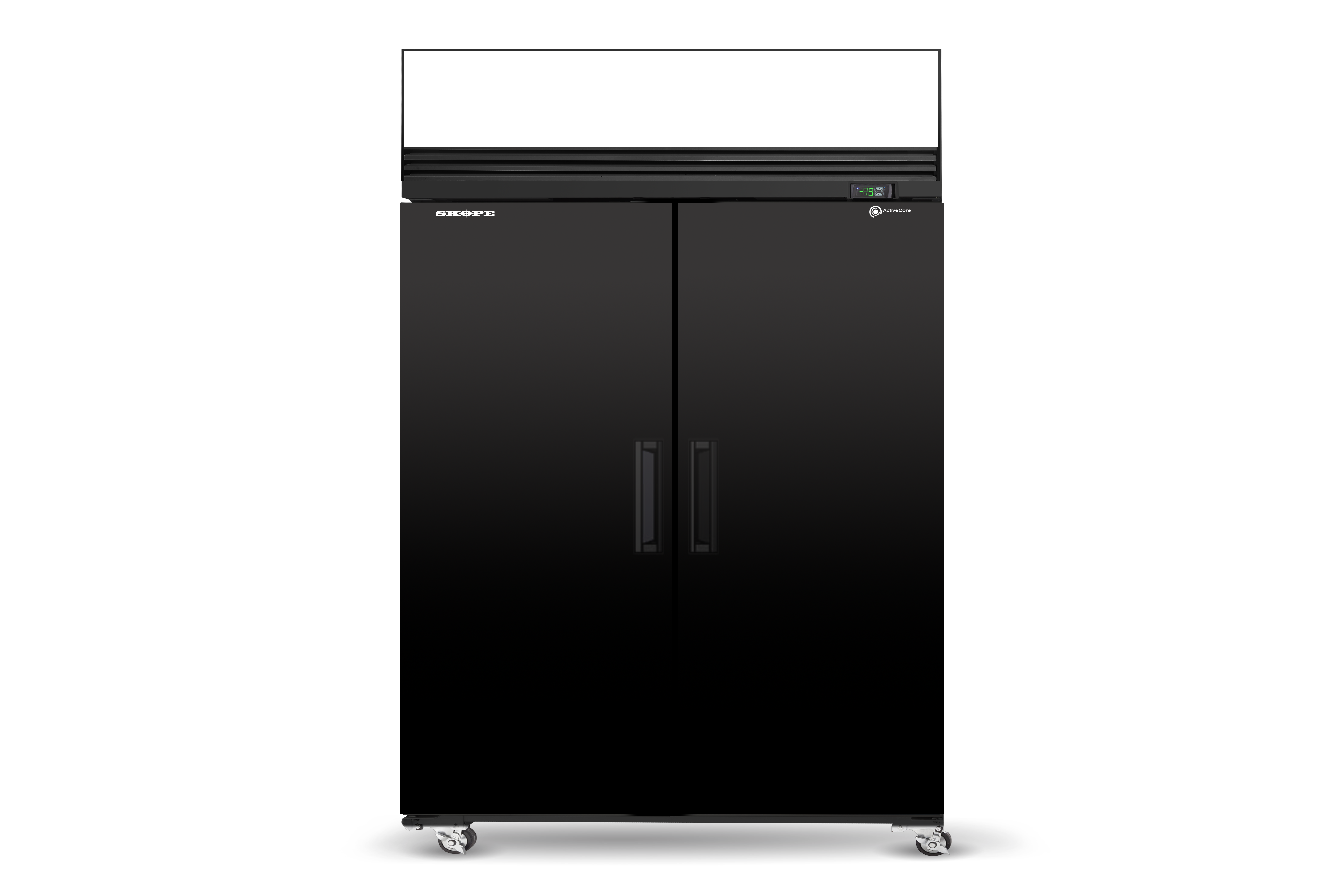Skope SKFT1300NS-AC 2 Solid Door Upright Display or Storage Freezer