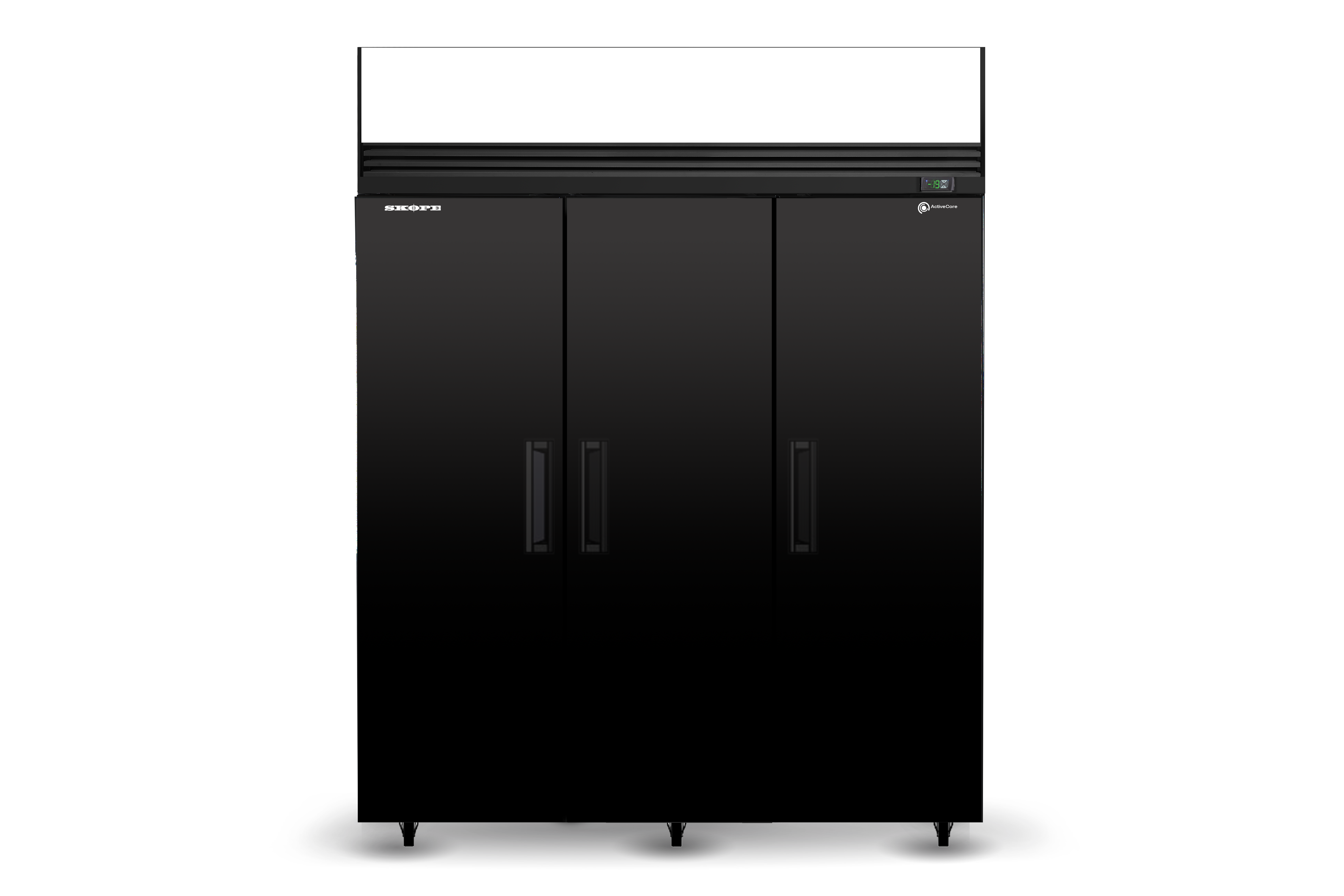 Skope SKFT1500NS-AC 3 Solid Door Upright Display or Storage Freezer