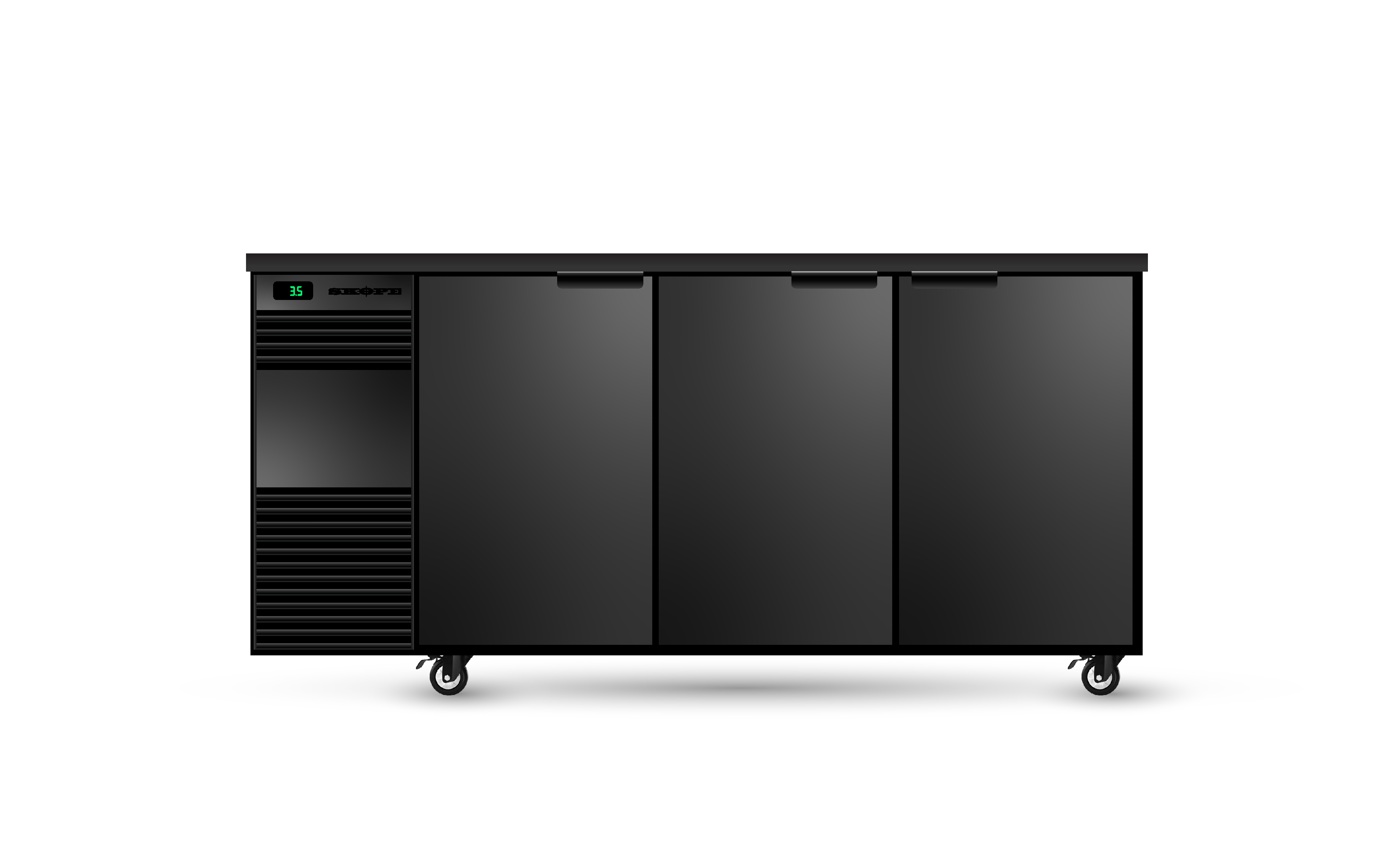 Skope BB.3.SSW BackBar 3 Solid Swing Door Fridge