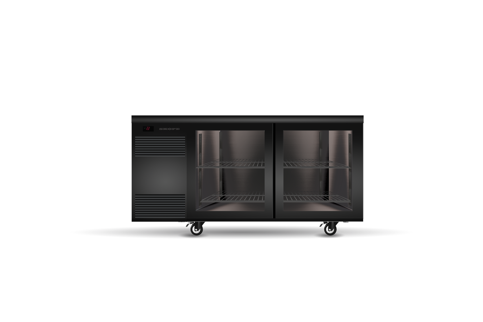 Skope SL.2.GSL BackBar 2 Glass Sliding Door SlimLine Fridge
