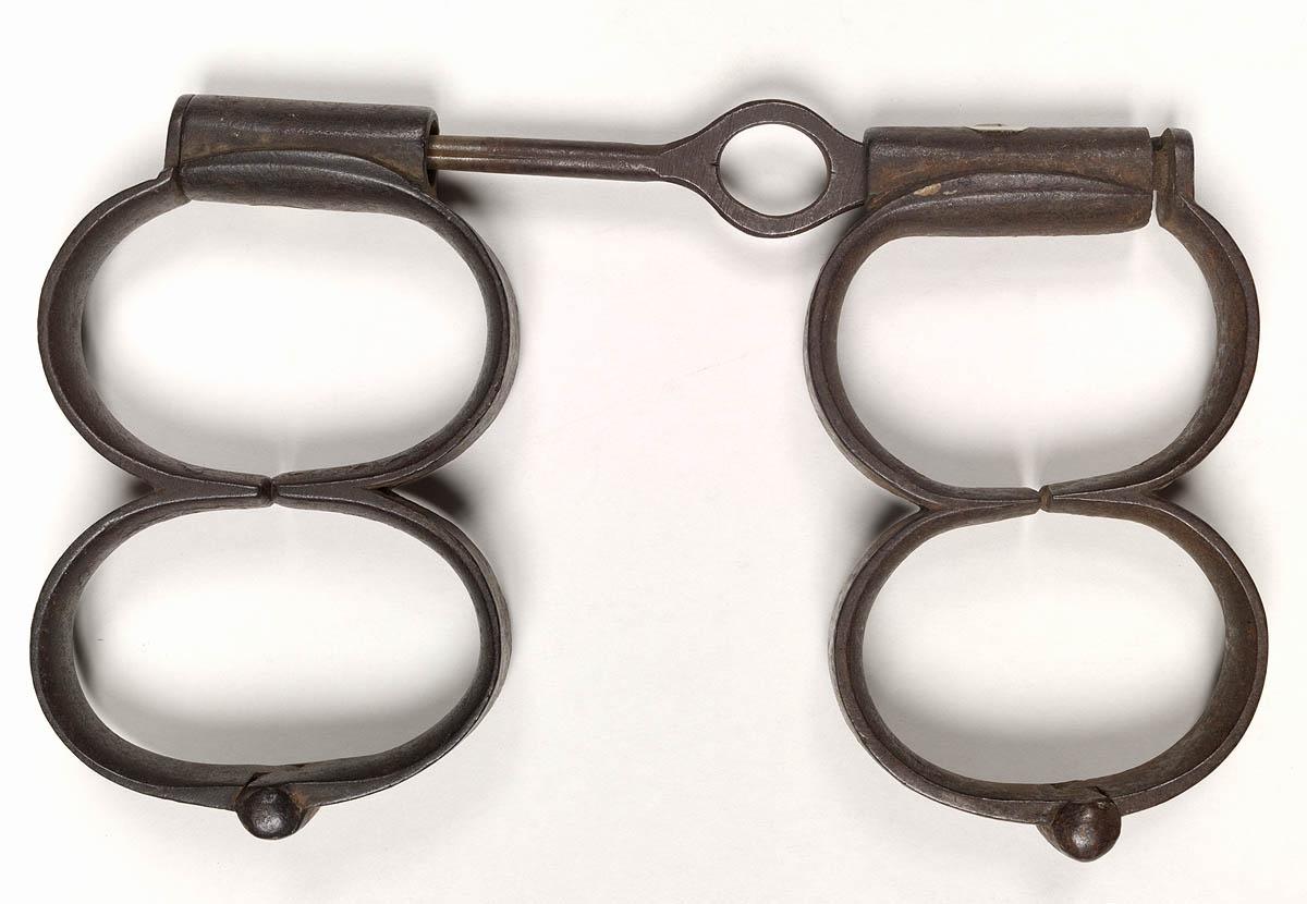 Objects Gallery: Two pairs of manacles, possibly from Port Arthur prior ...