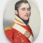 Miniature portrait of a young man in military attire 