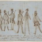 Sketch of squatters, 1855