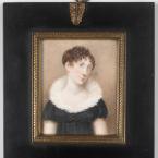A miniature portrait of a woman