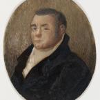 Miniature portrait of a man in a dark coat