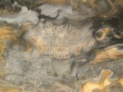 A hand drawn memorial honouring S. Mann, A. Cowling, S Woodhead, H. Hopton, L Woodhead, L. Honey, W. Woodhead, S. Stephens and B Conyers 1919-1920