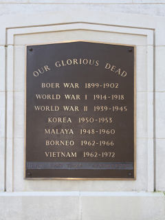 Gosford Cenotaph, close up of plaque Gosford Cenotaph, close-up of plaque