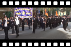 A group of Sikhs representing regiments who served during the First and Second World Wars march down Elizabeth Street on Anzac Day in 1915