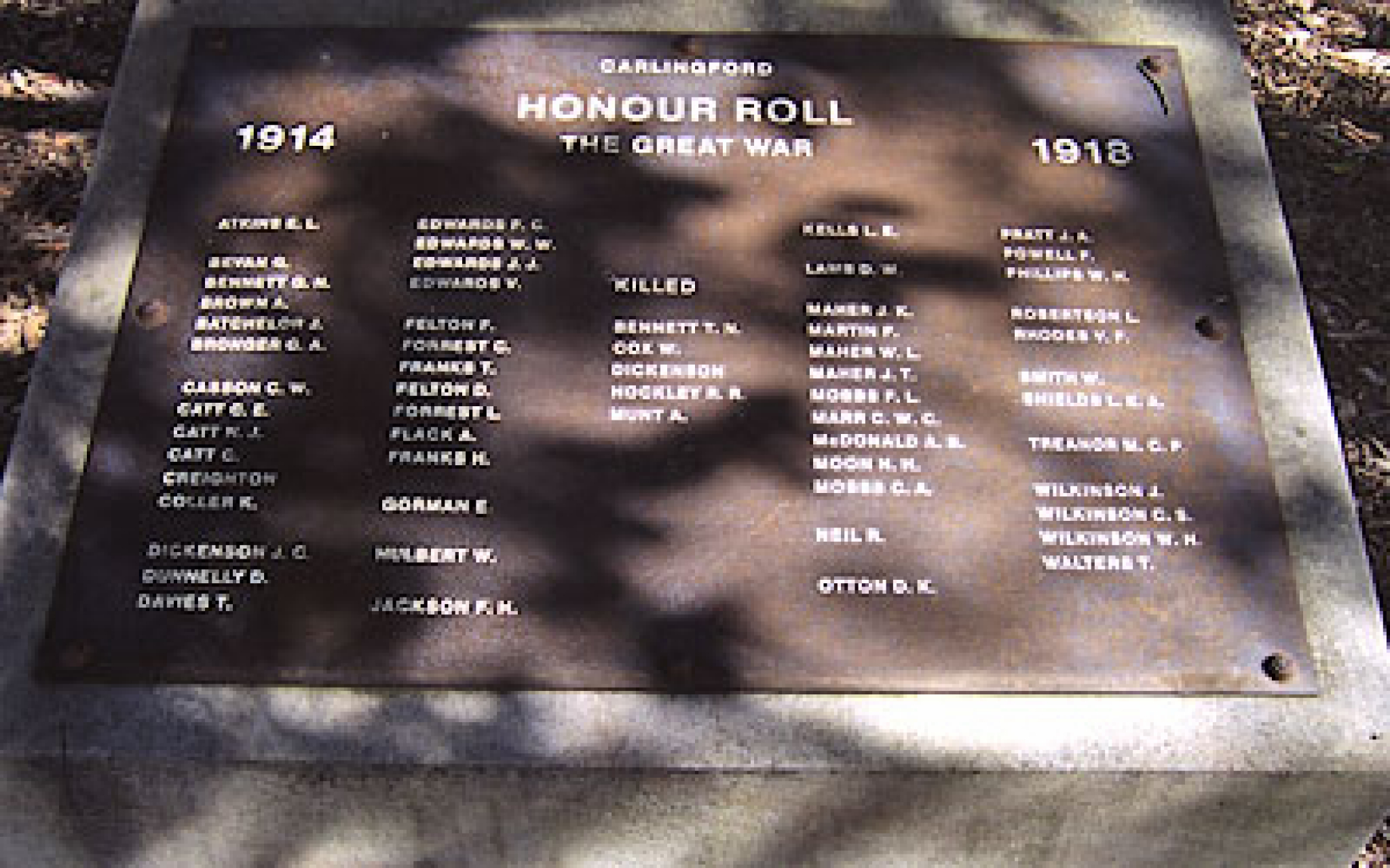 Photograph of Carlingford Great War Memorial  war memorial