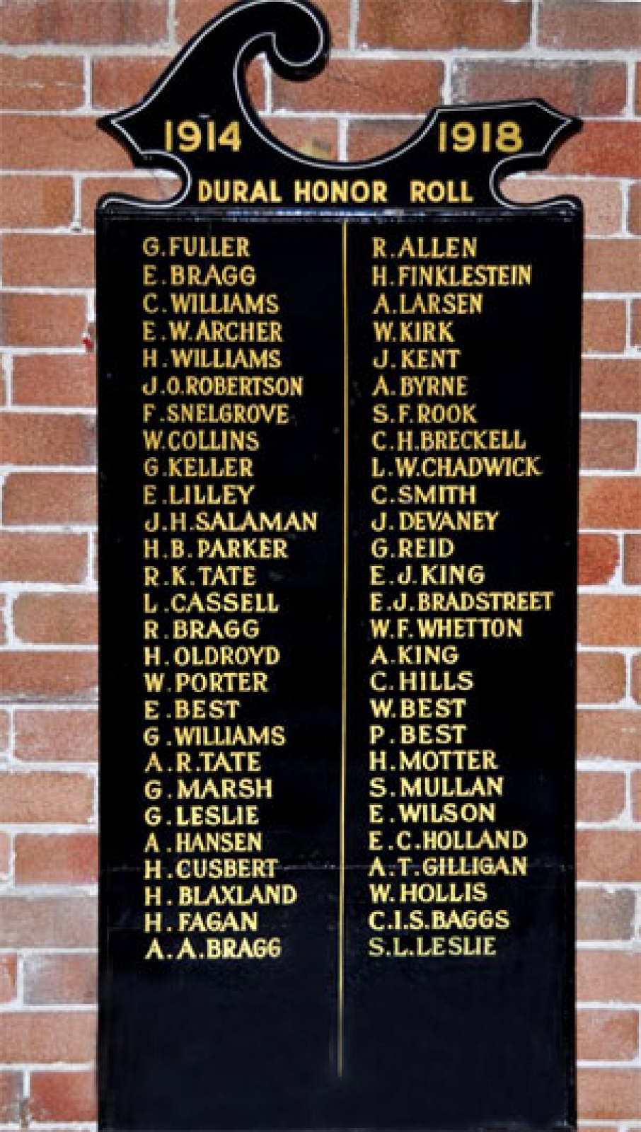 Dural Memorial Hall and Honor Rolls NSW War Memorials Register