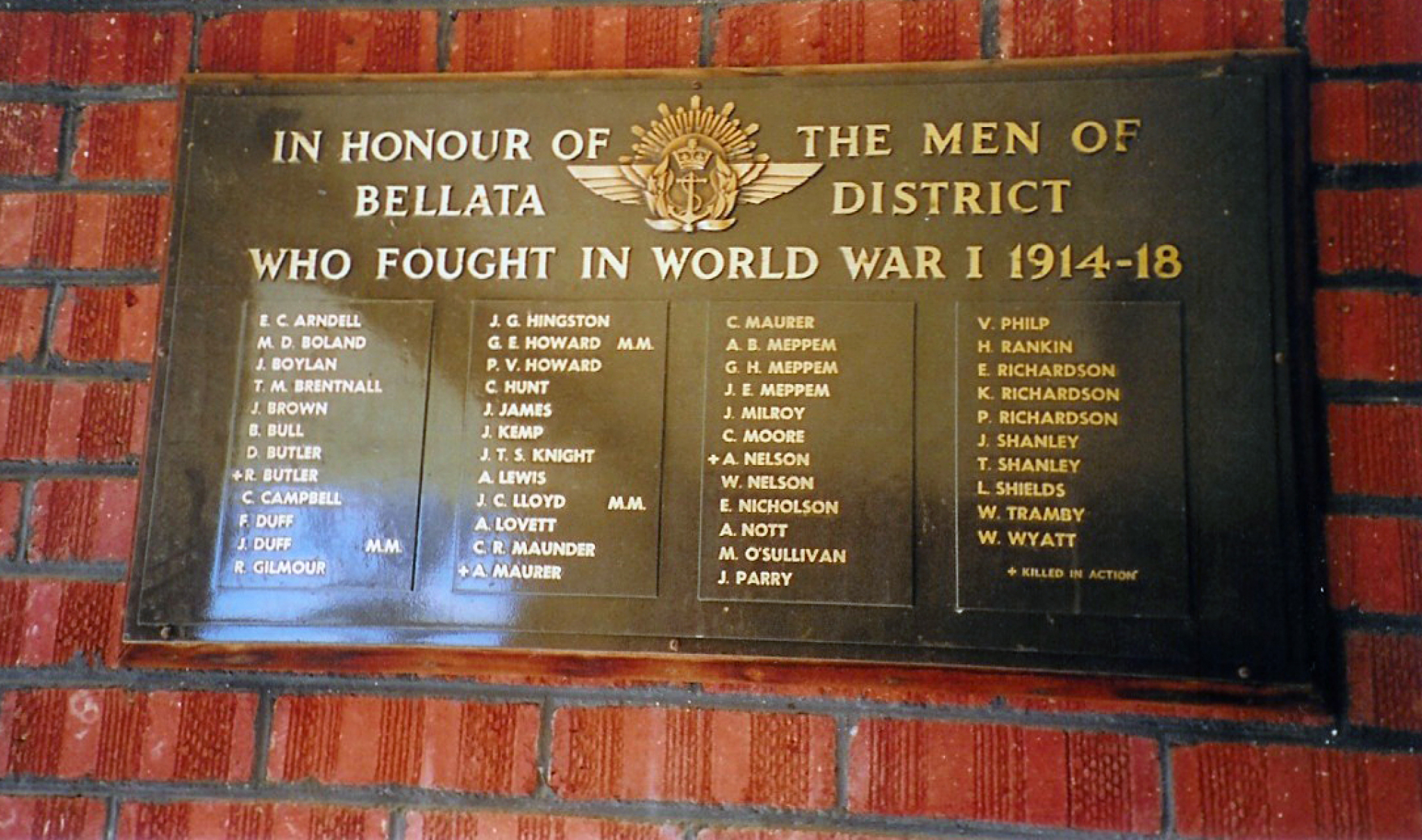 Photograph of Bellata First World War Honour Roll  war memorial