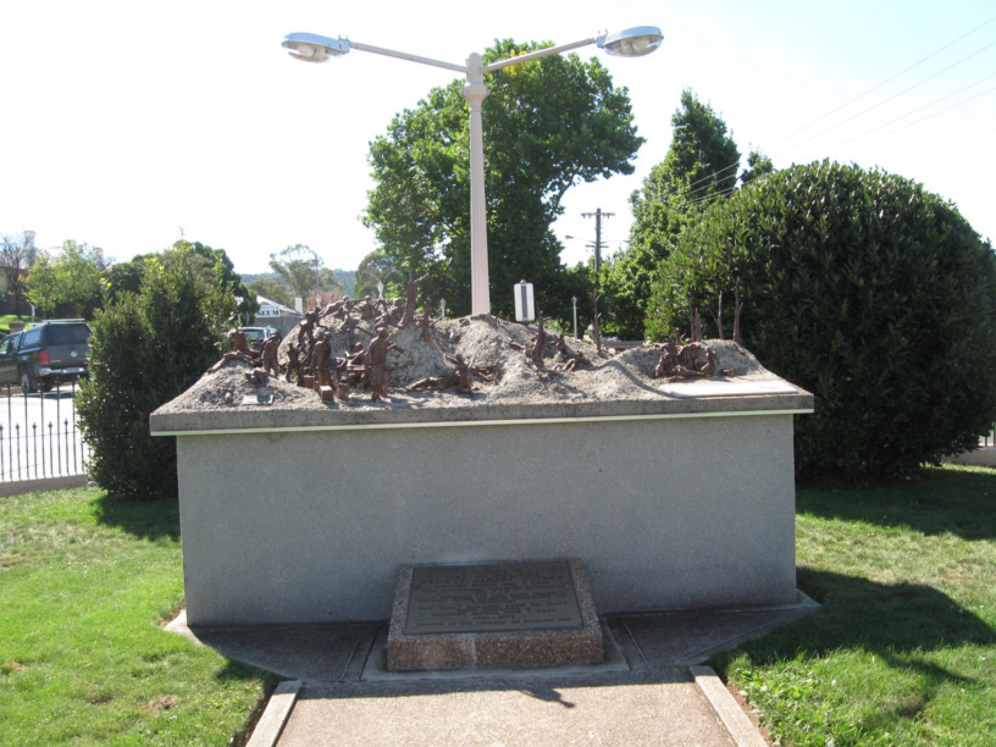 Photograph of Ernest Albert Corey Memorial Plaque and Diorama war memorial