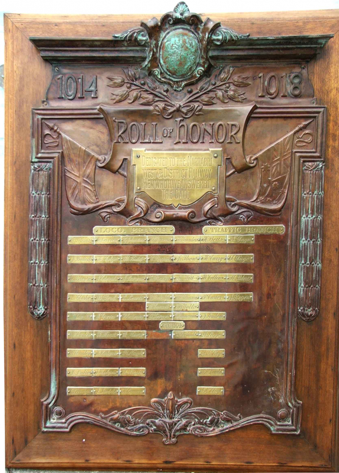 Photograph of Narrabri West Railway First World War Roll of Honor  war memorial