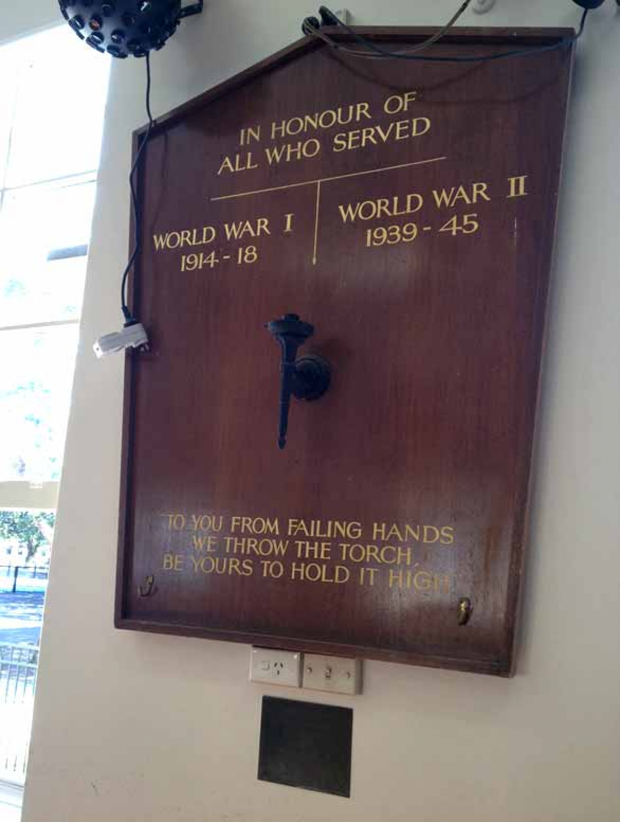 Photograph of Balmain Public School Service First and Second World Wars Honour Board  war memorial
