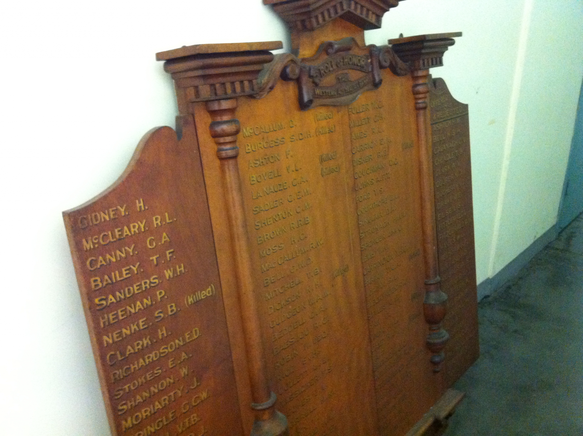 Photograph of Western Australian Bank First World War Roll of Honor war memorial