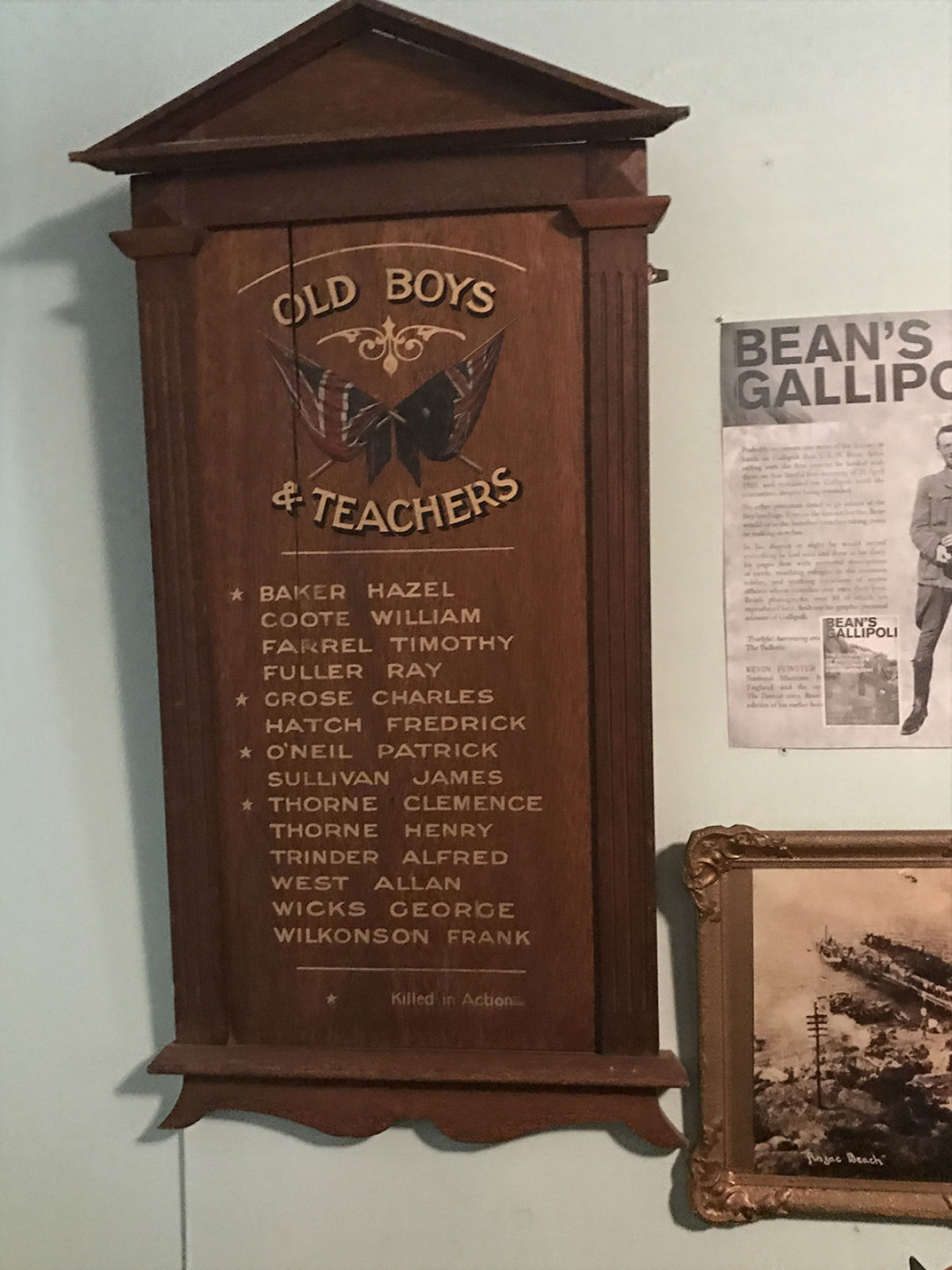 Photograph of Baldwin Public School Old Boys & Teachers First World War Honor Roll war memorial