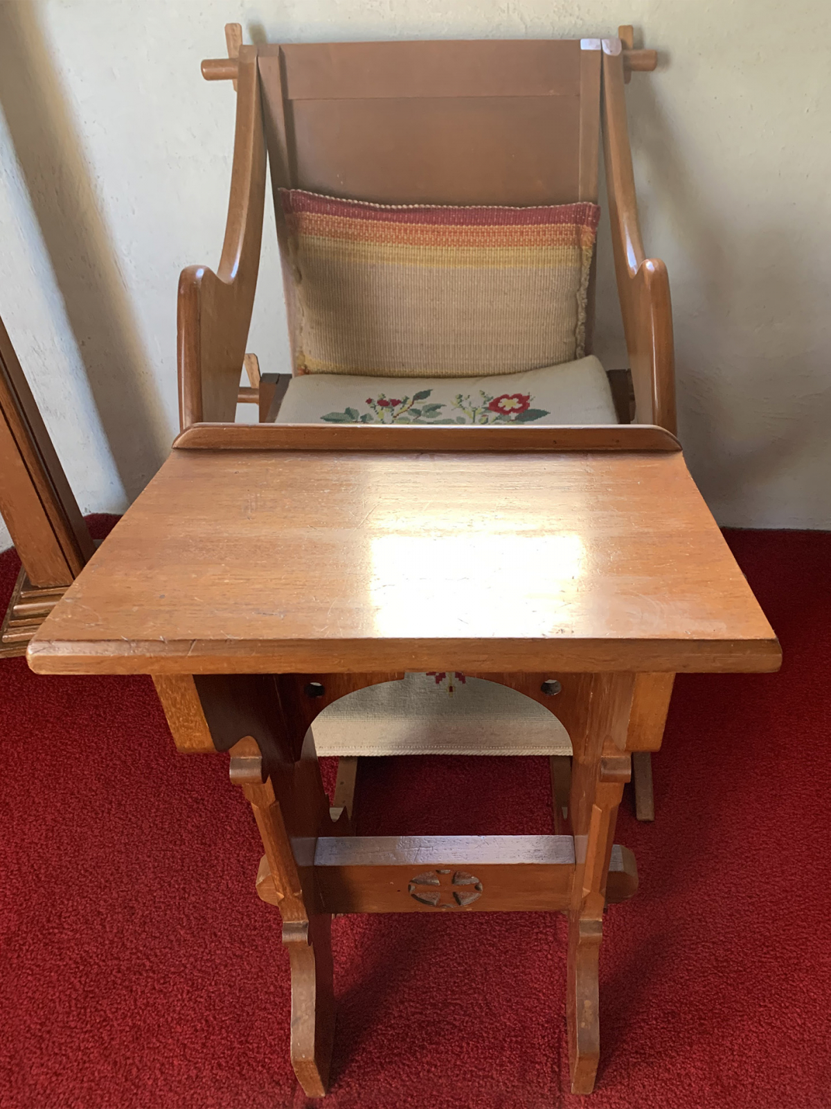 Photograph of St Mary's Anglican Church Great War Memorial Prayer Table and Chair, West Armidale  war memorial