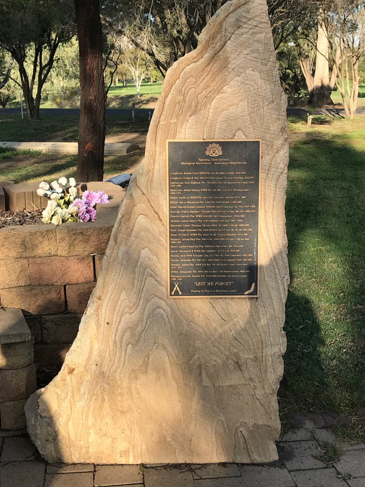 Photograph of Moree Aboriginal Servicemen Memorial  war memorial