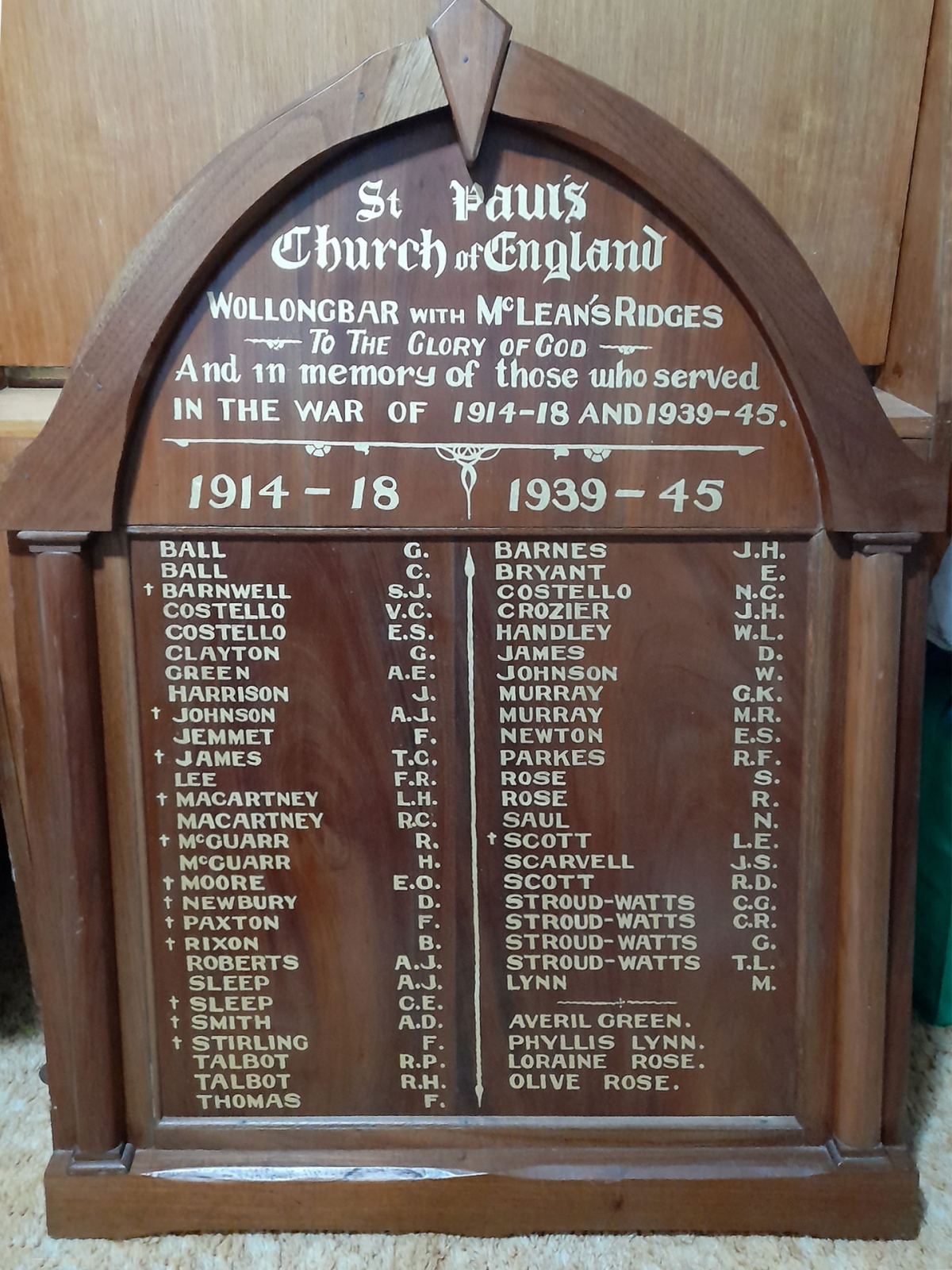 St Paul's Church of England Wollongbar and McLeans Ridges First and